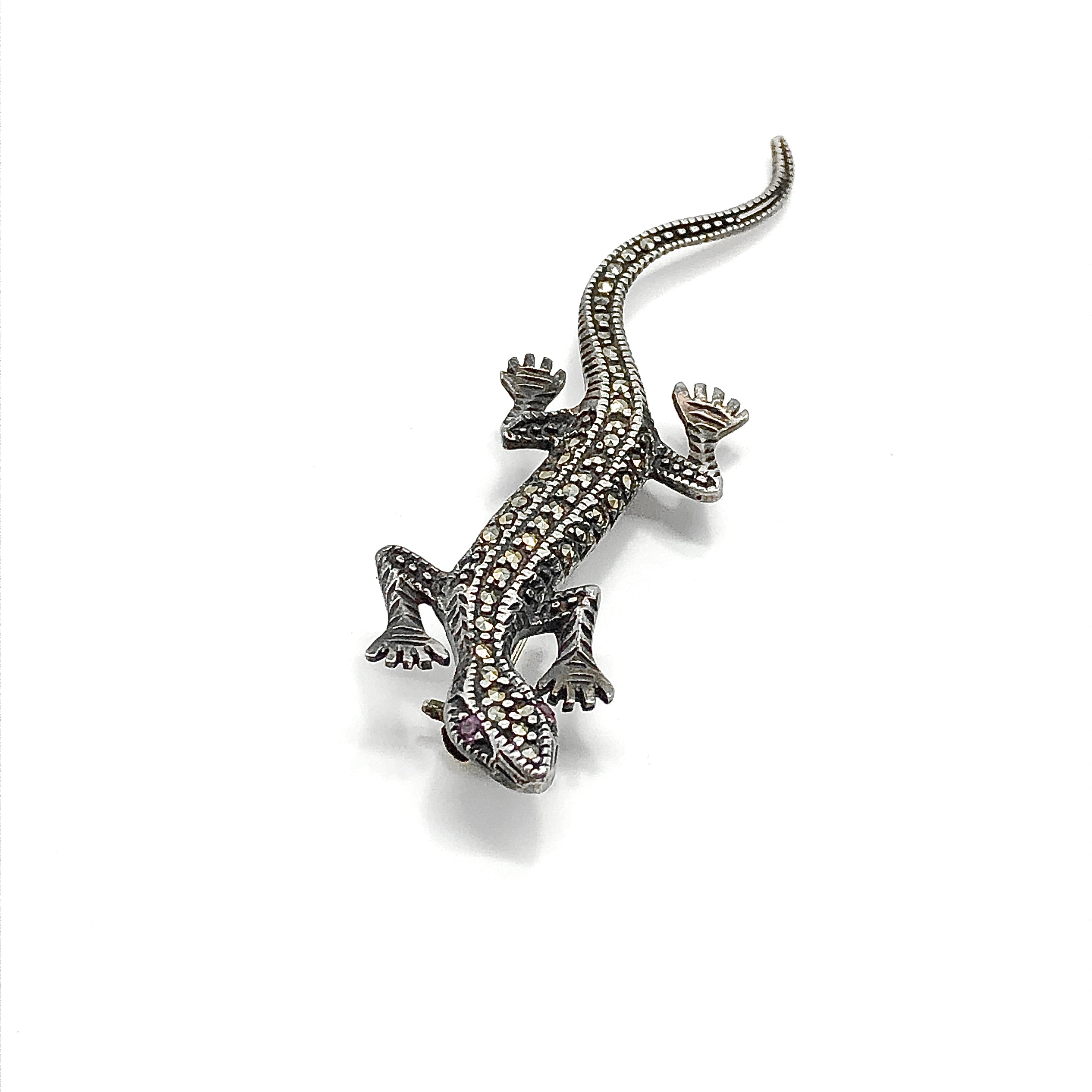 Large Marcasite Lizard store Pendant