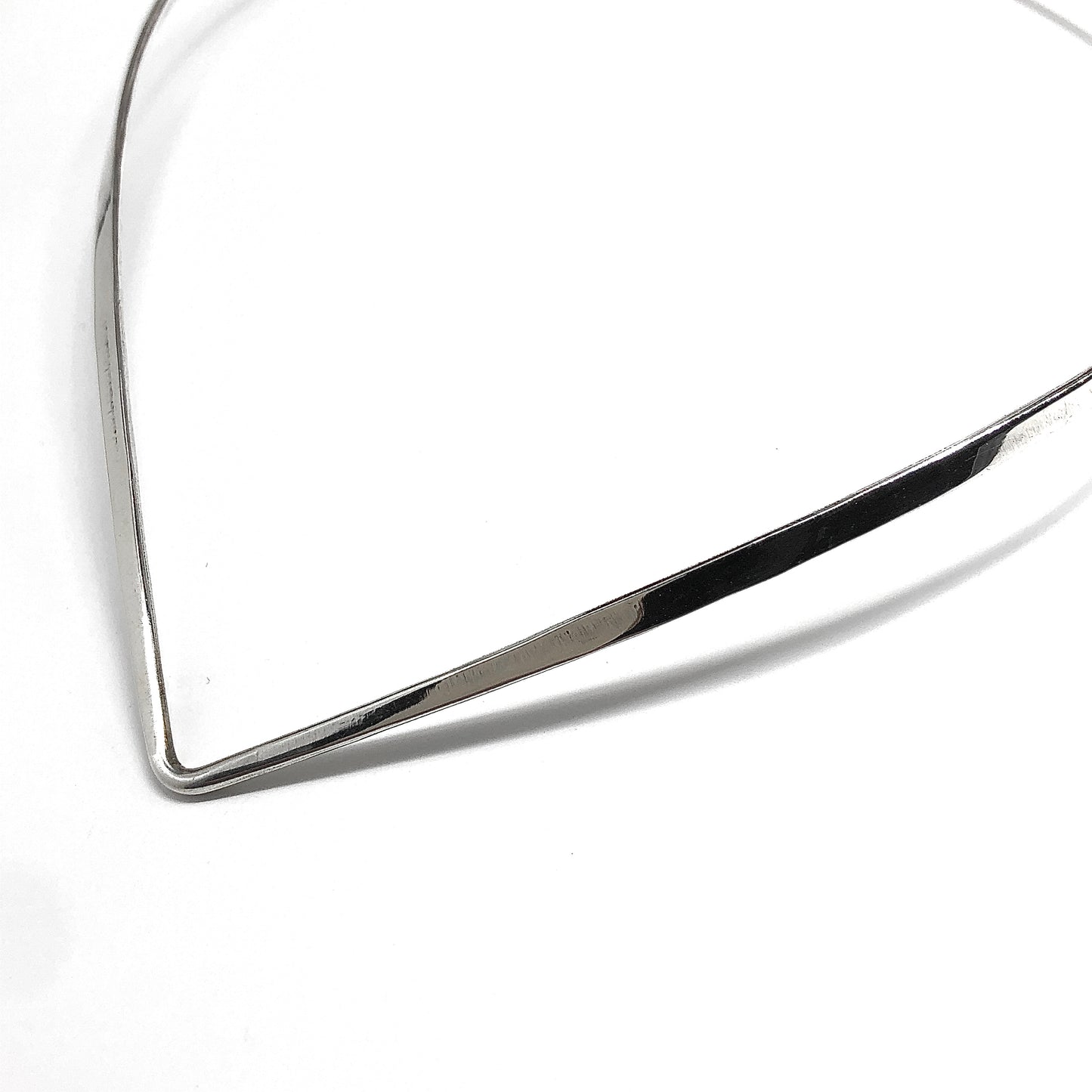 Chevron Style Sterling Silver Choker Necklace