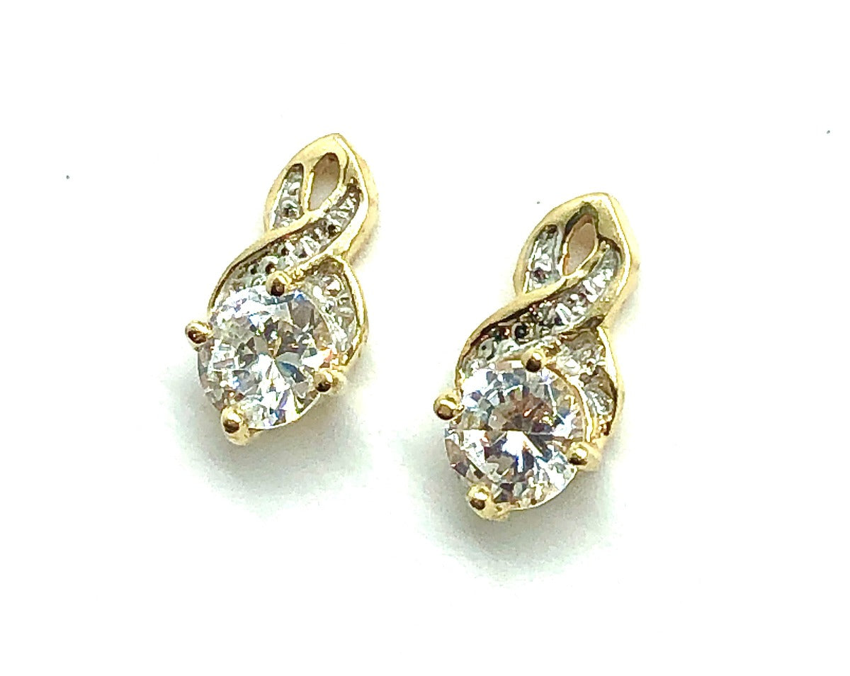 10k gold CZ on sale earrings