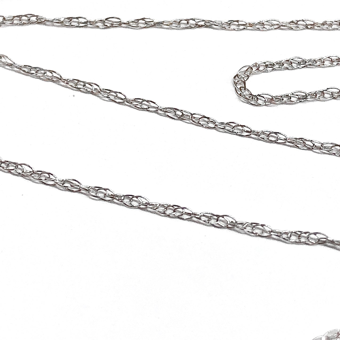 10k White Gold Necklace 18in Fine Chain Necklace