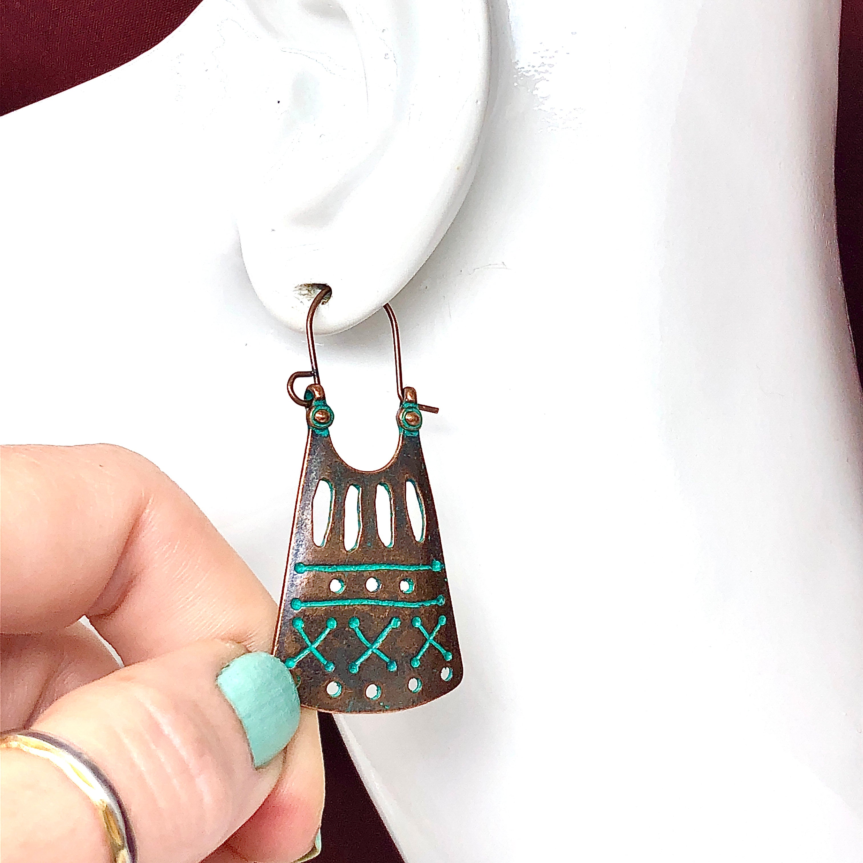Large boho earrings, Mosaic Gypsy Earrings, Ethnic Earrings, Nepalese  Jewellery, Round Mosaic Bohemian Earrings, Mexican Jewellery - Bohemian  Jewellery