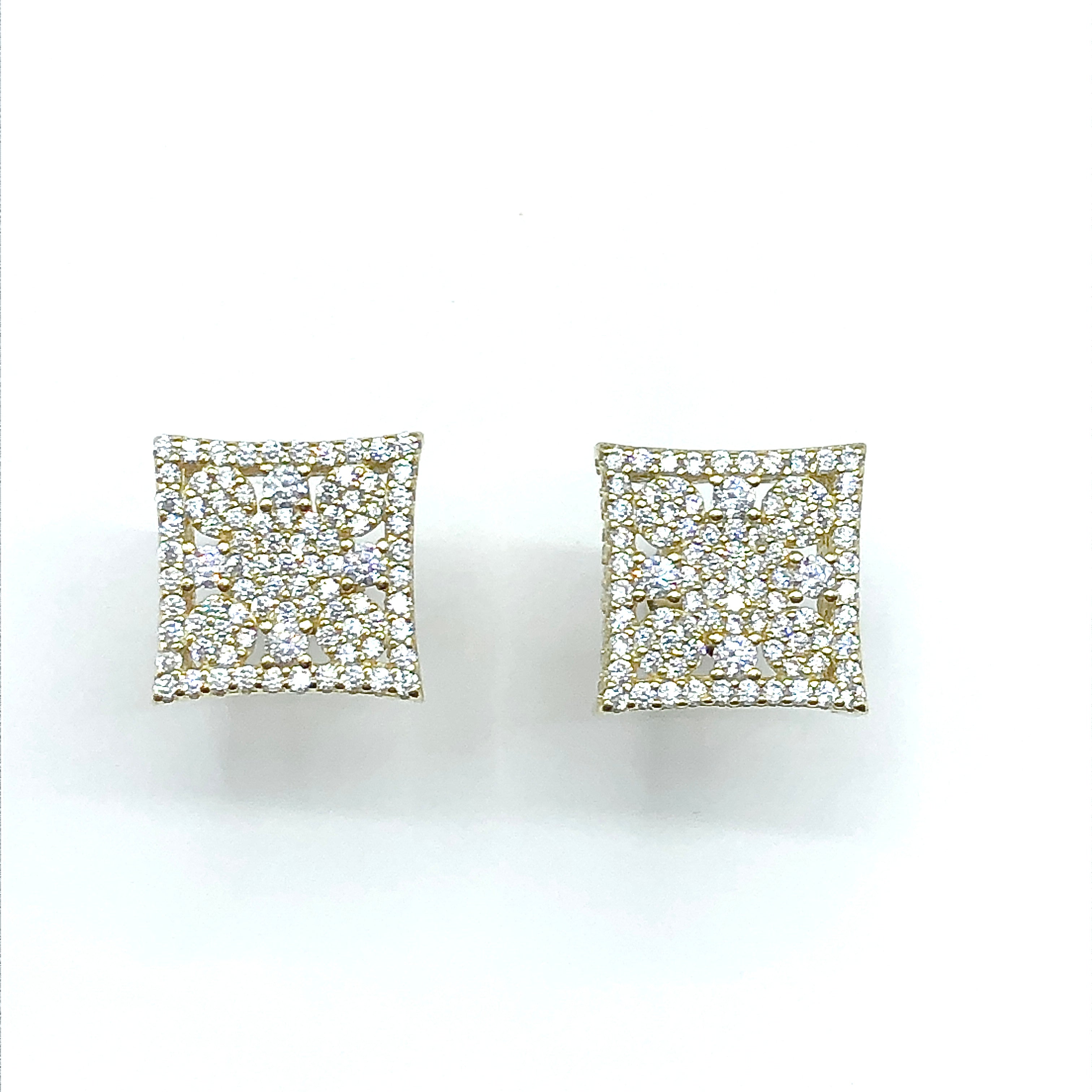 Iced Out Gold Stud Earrings for Men Micro Pave Earring Punk Hip Hop Style  with 3D CZ Earrings Hip Hop Jewelry - AliExpress