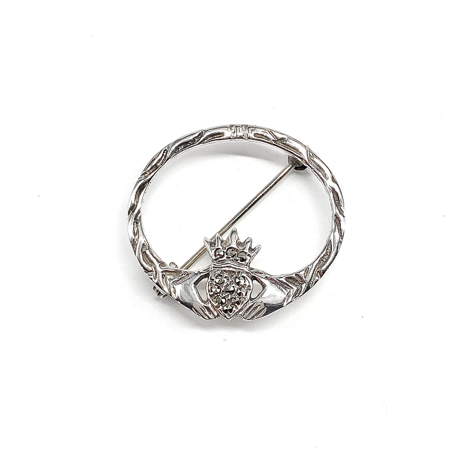 Sterling Silver Claddagh Brooch