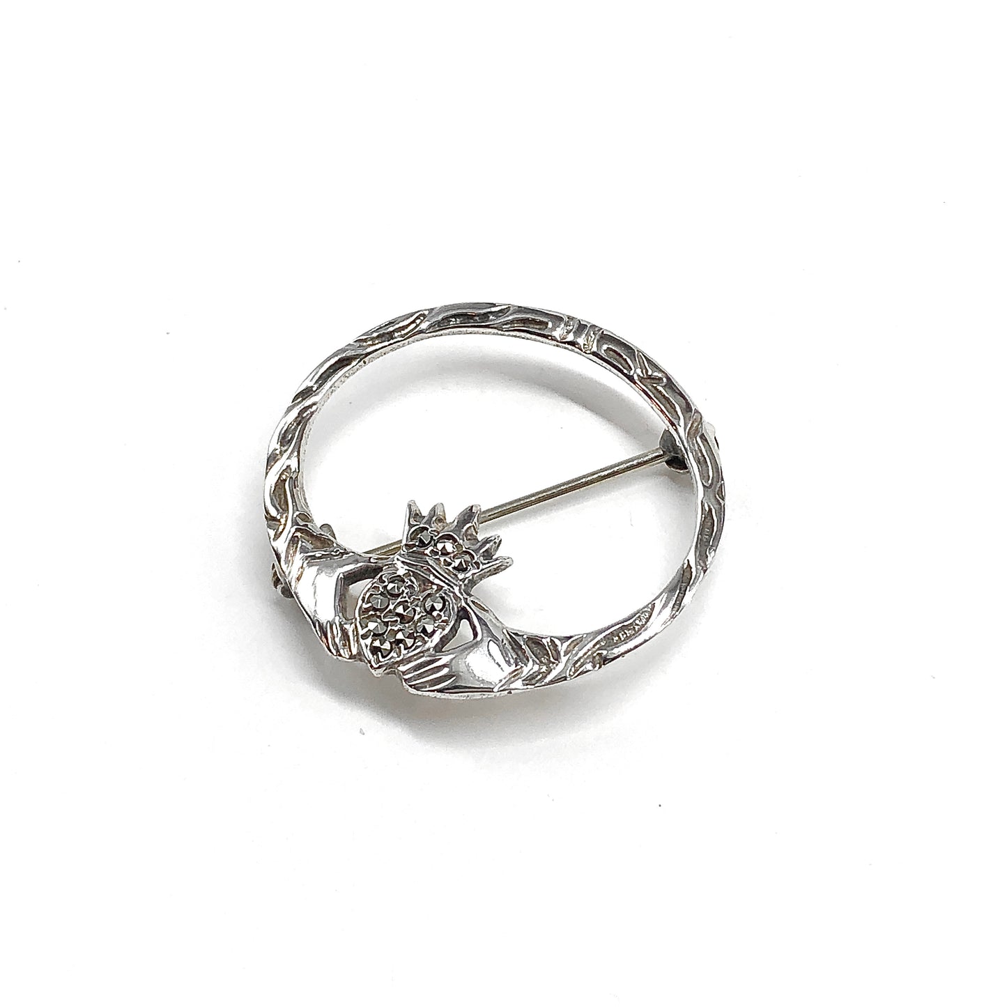 Sterling Silver Claddagh Brooch