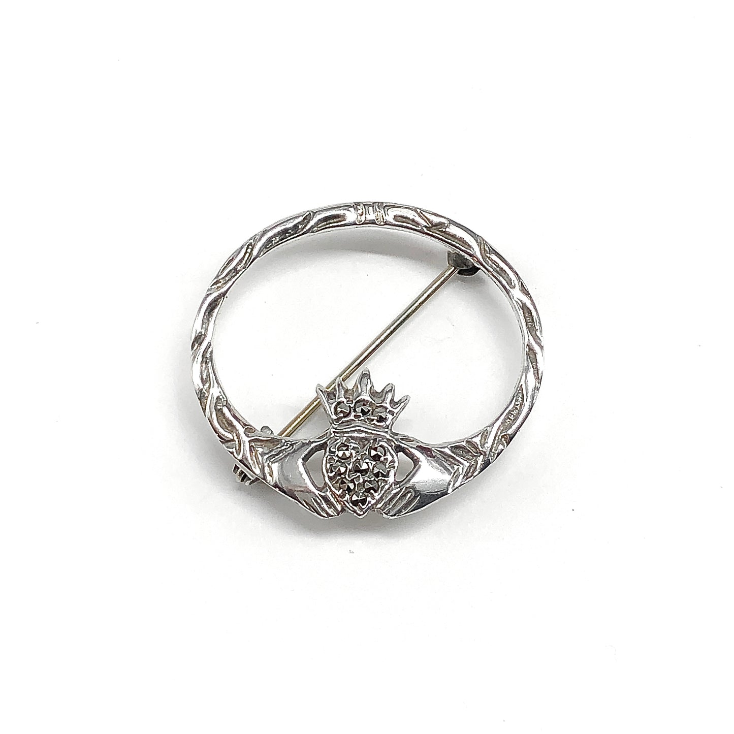 Sterling Silver Claddagh Brooch