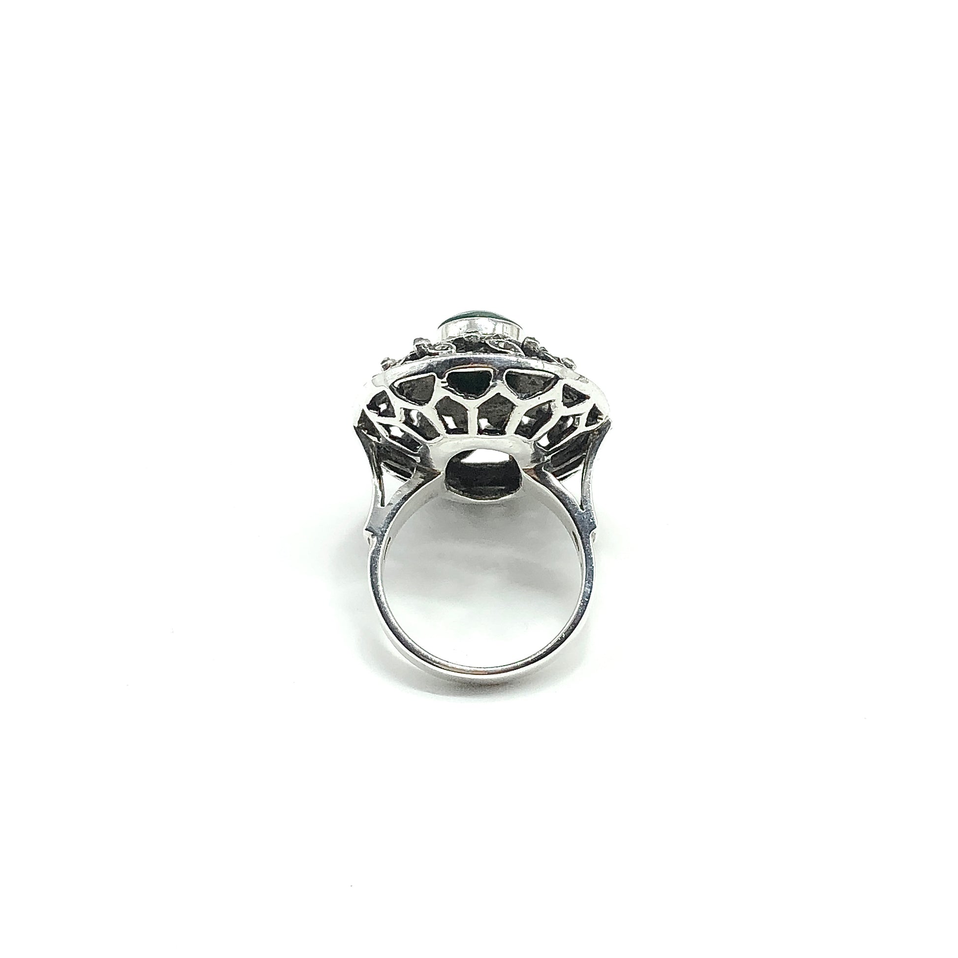 Victorian Style Sterling Silver Cocktail Ring Undergallery