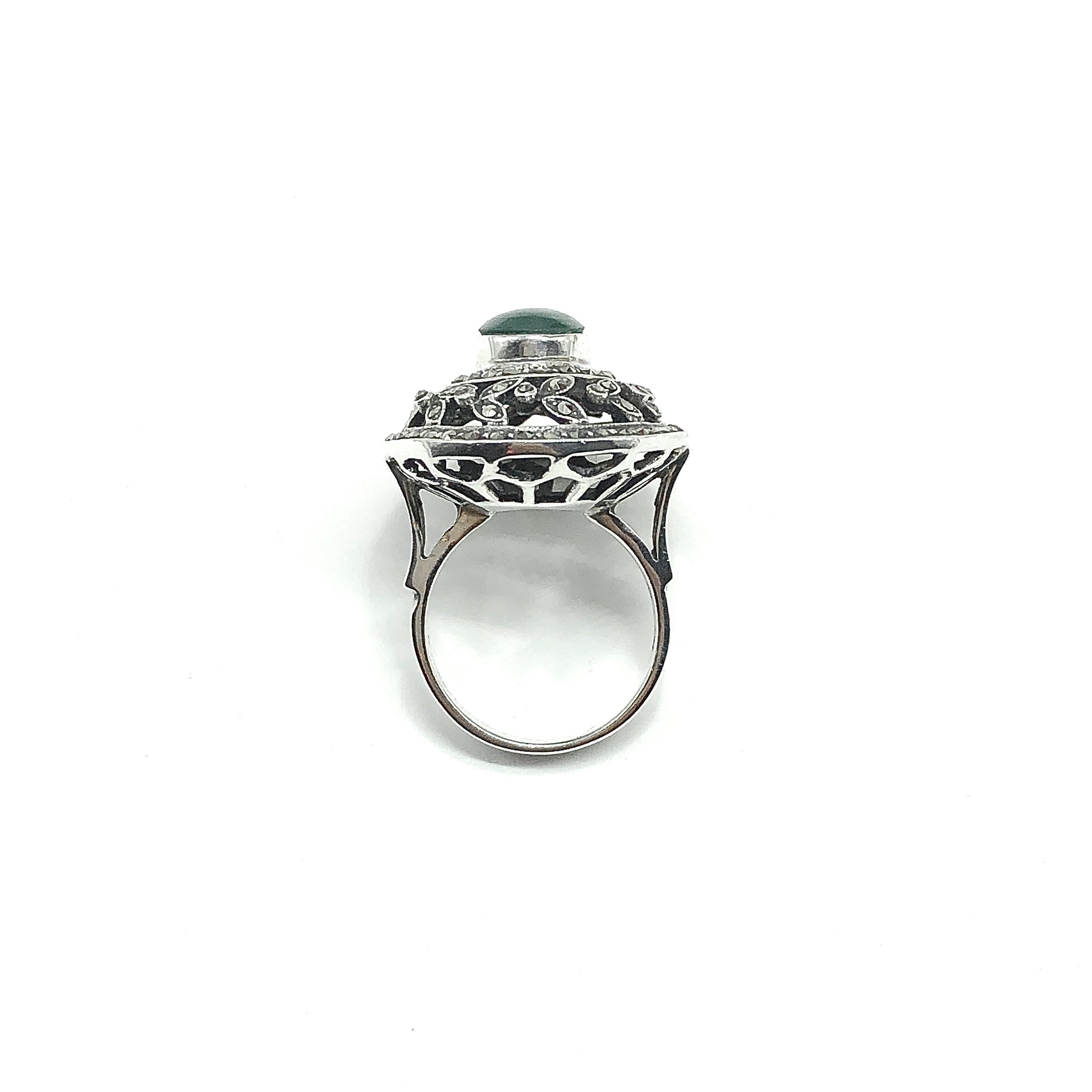 Victorian Style Sterling Silver Cocktail Ring