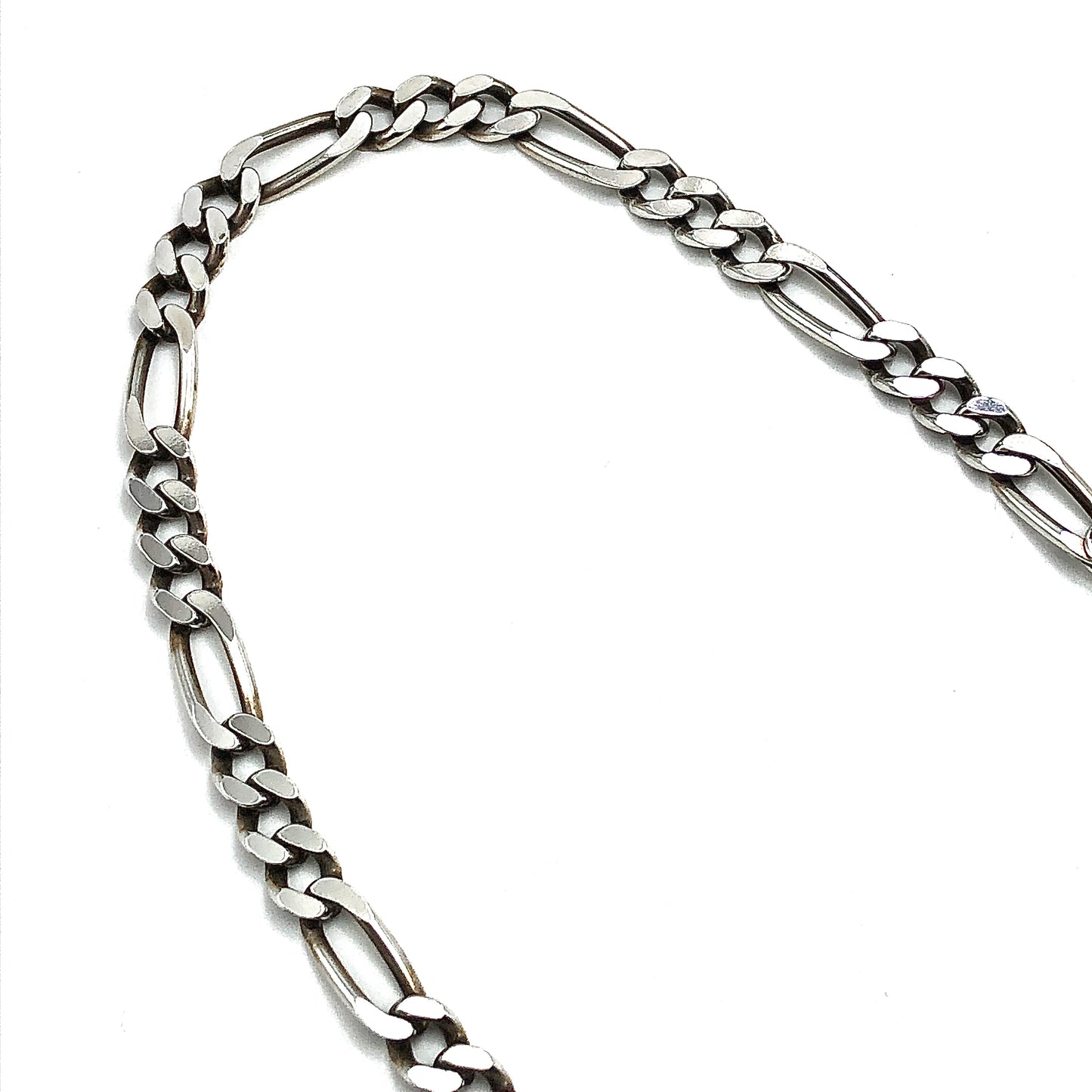 20 1/4in Sterling Silver 5.2mm Figaro Chain Necklace