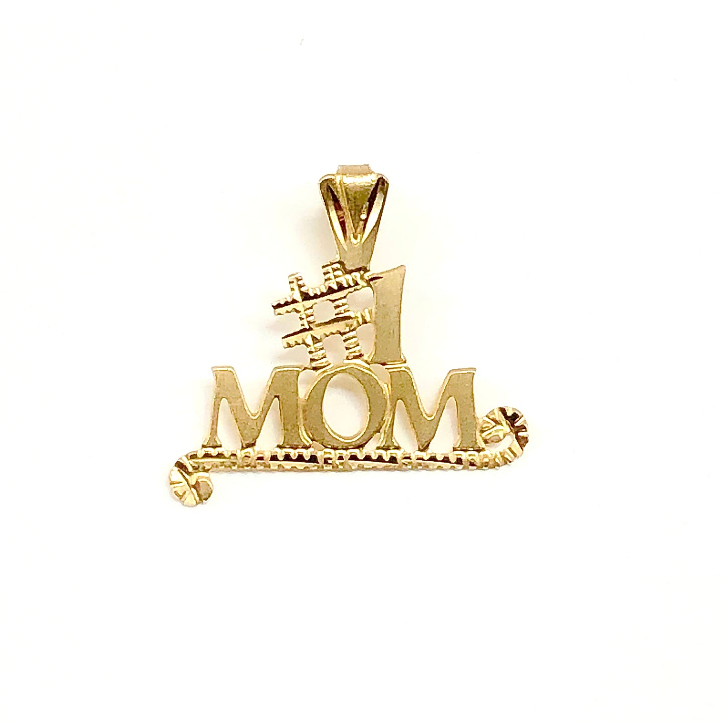 14k Gold #1 Mom Pendant