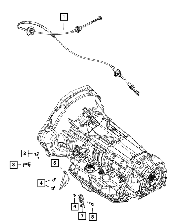 2019-2024 Dodge Ram Shift Cable - 68416732ab