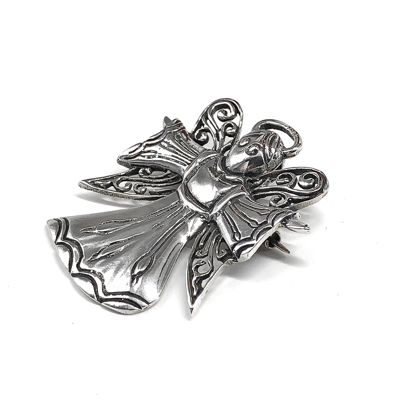 Designer Angel Pendant 925 Sterling Silver Convertible Brooch to Pendant