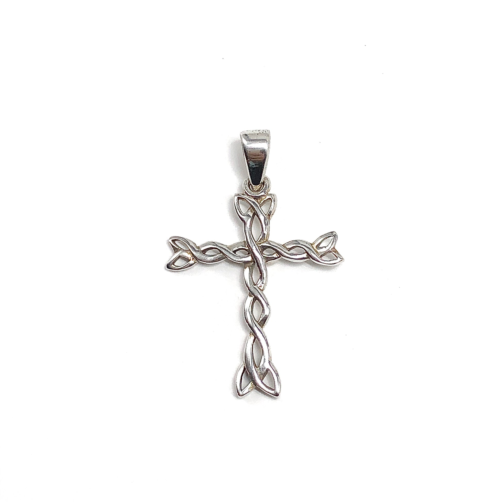 Mens Womens Celtic Cross Design Sterling Silver Pendant