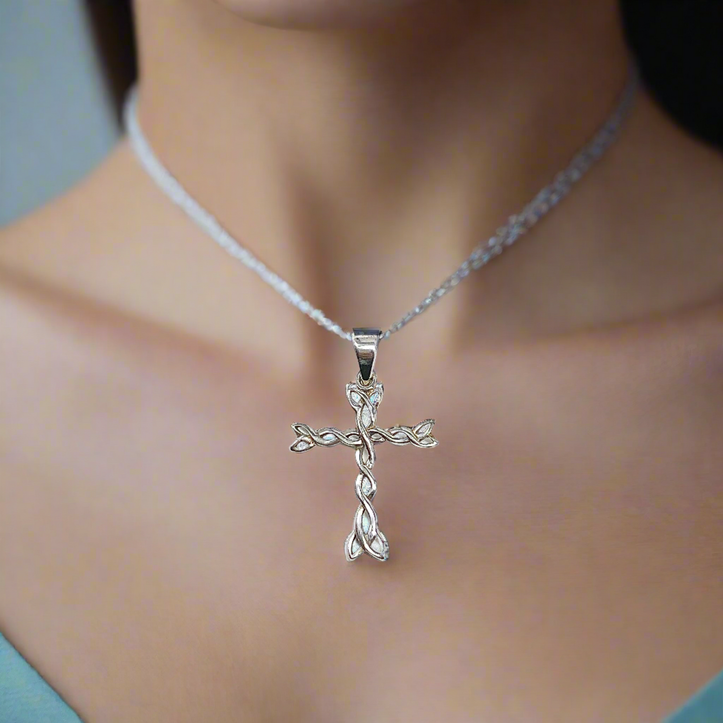 Celtic Design Sterling Silver Cross Pendant