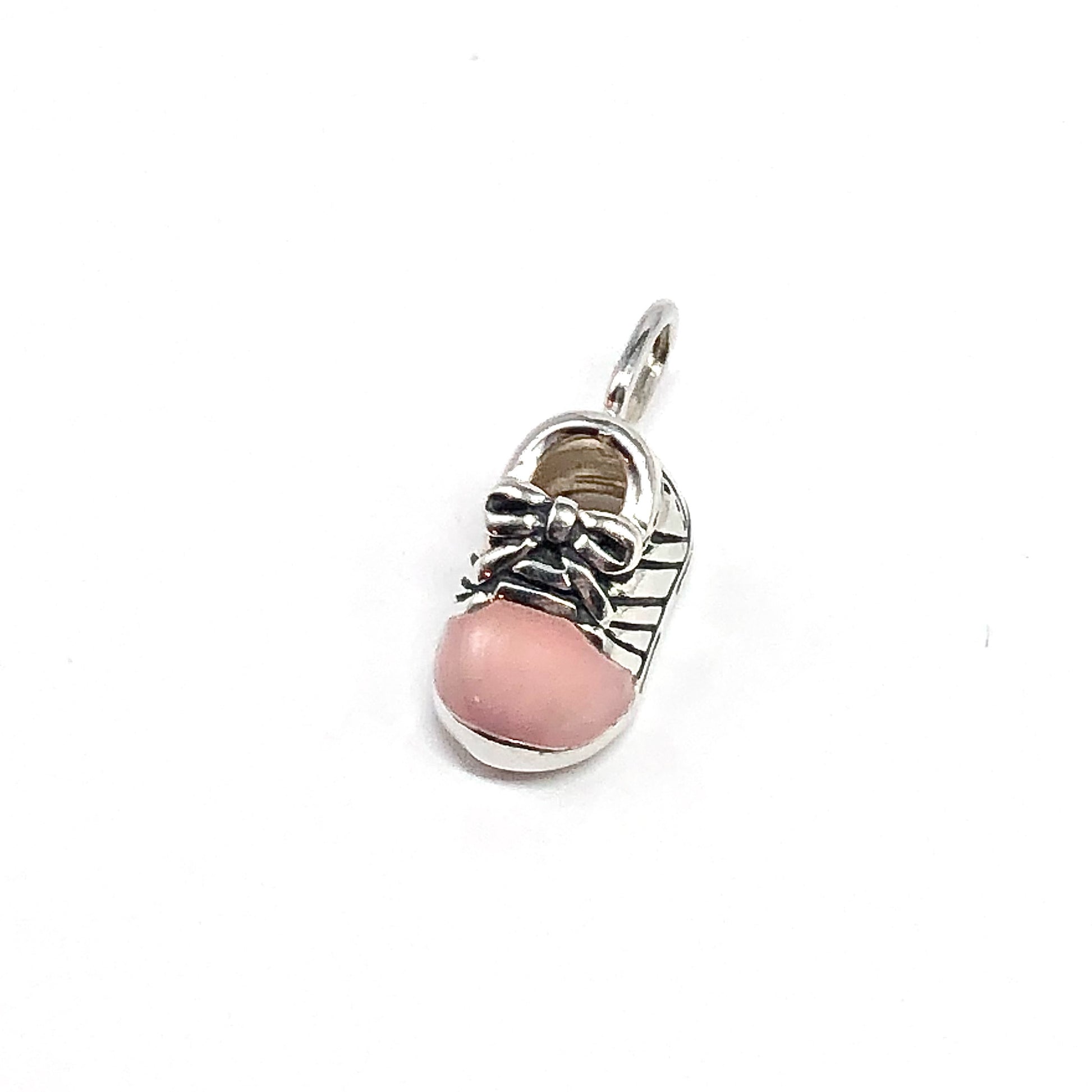 Jewelry Pendant, Sterling Silver Cute Small Pink Enamel Tennis Shoe Charm Pendant