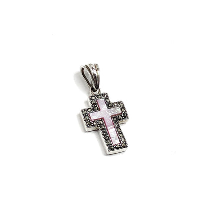 Pink Pearl Cross Pendant