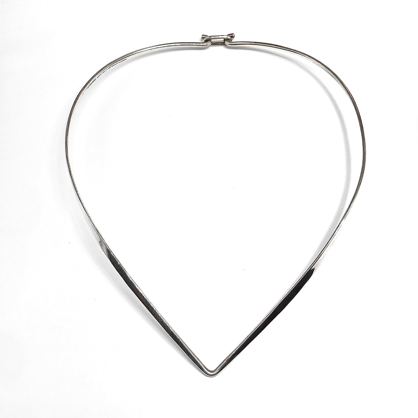 Estate Jewelry - Chevron Sterling Silver Choker Necklace