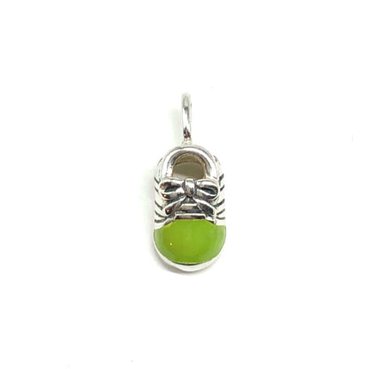 Accessories Charm, Sterling Silver Limon Green Enamel Sneaker Tennis Shoe Charm Pendant