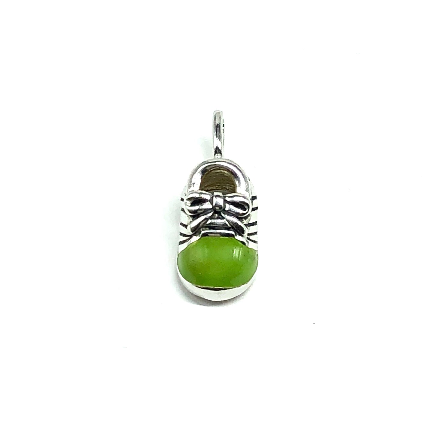 Accessories Charm, Sterling Silver Limon Green Enamel Sneaker Tennis Shoe Charm