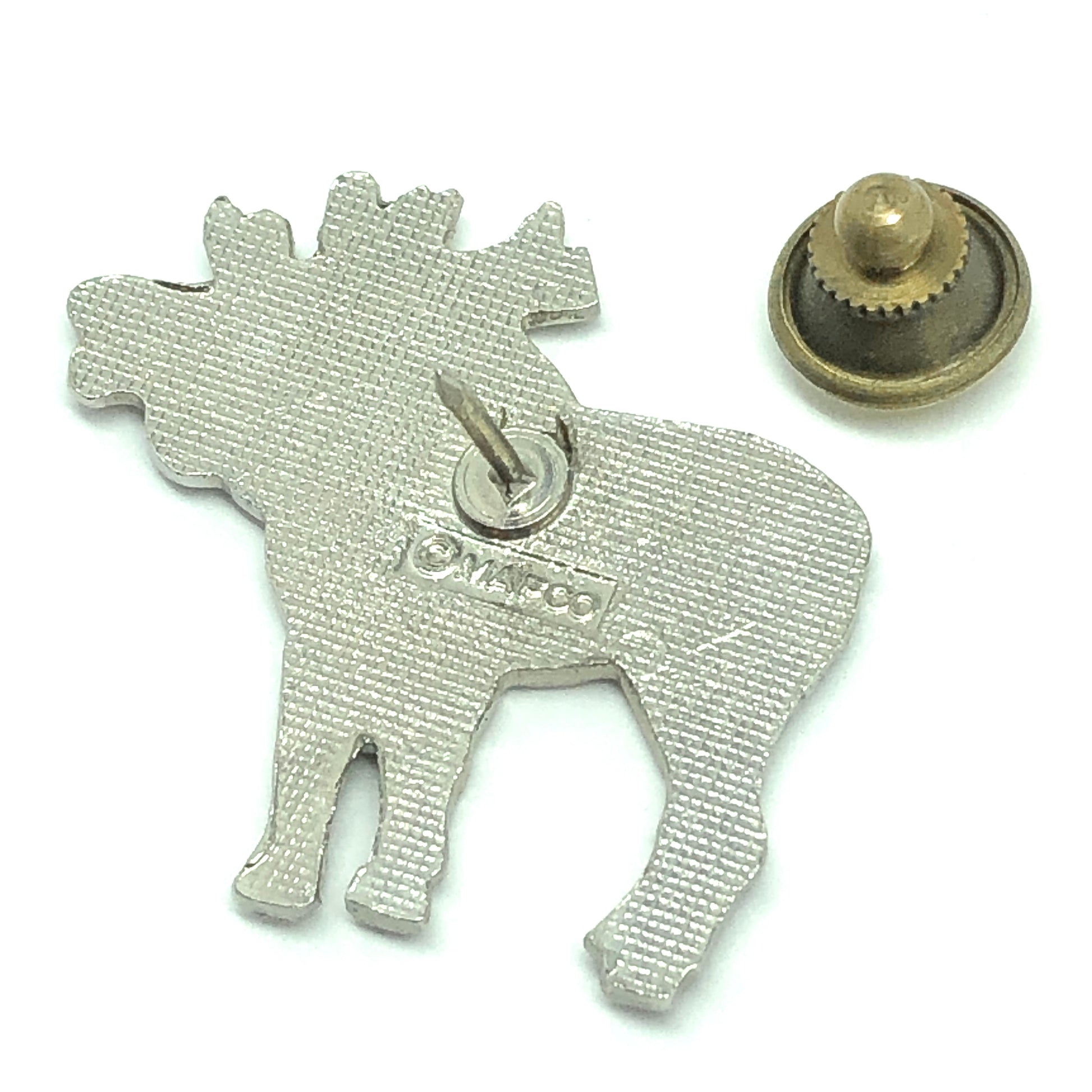 Tie Tack anti spin tooth on Vintage Outdoorsy Moose Pin