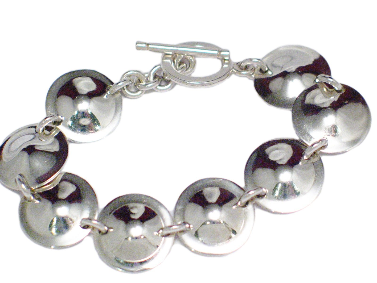 Sterling Circle Link Toggle deals Bracelet