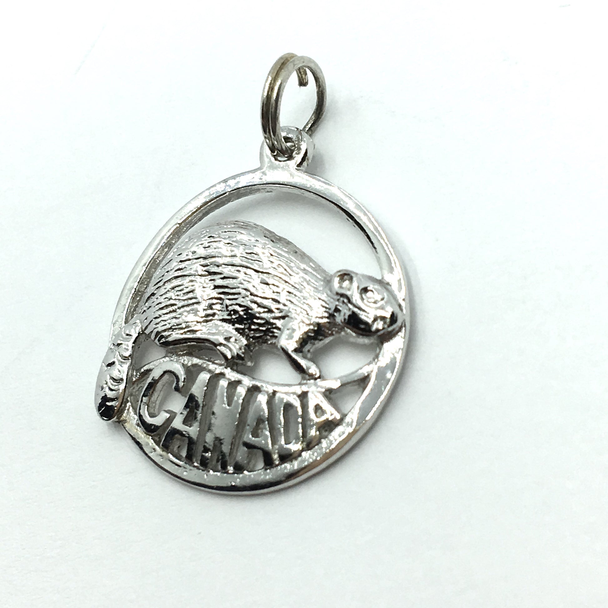 Vintage Jewelry | Sterling Silver Leave it to Beavers Canada Cut-out Design Charm