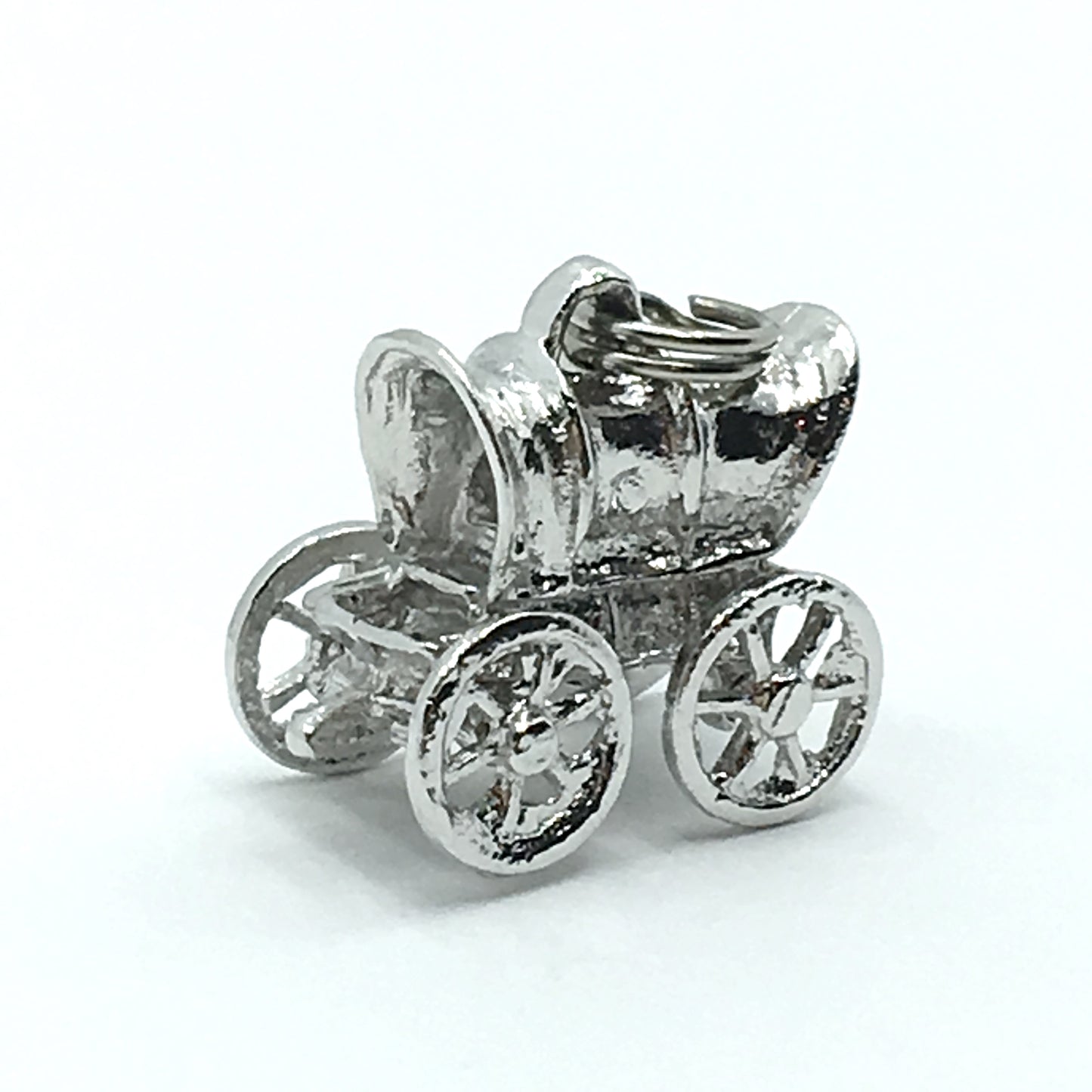 Jewelry used | Sterling Silver Western Style Covered Wagon 3D Charm Pendant