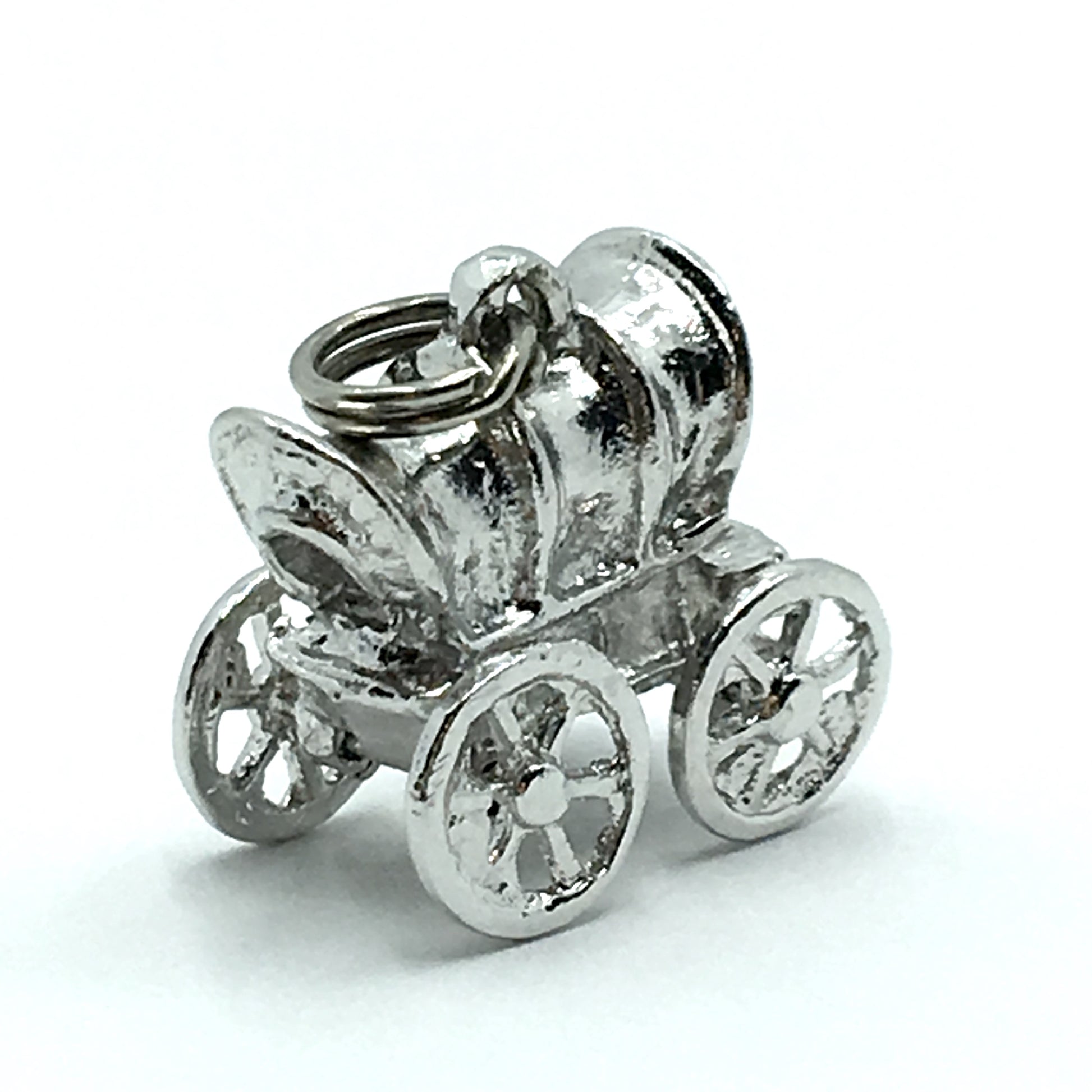 Jewelry used | Sterling Silver Western Style Covered Wagon 3D Charm Pendant