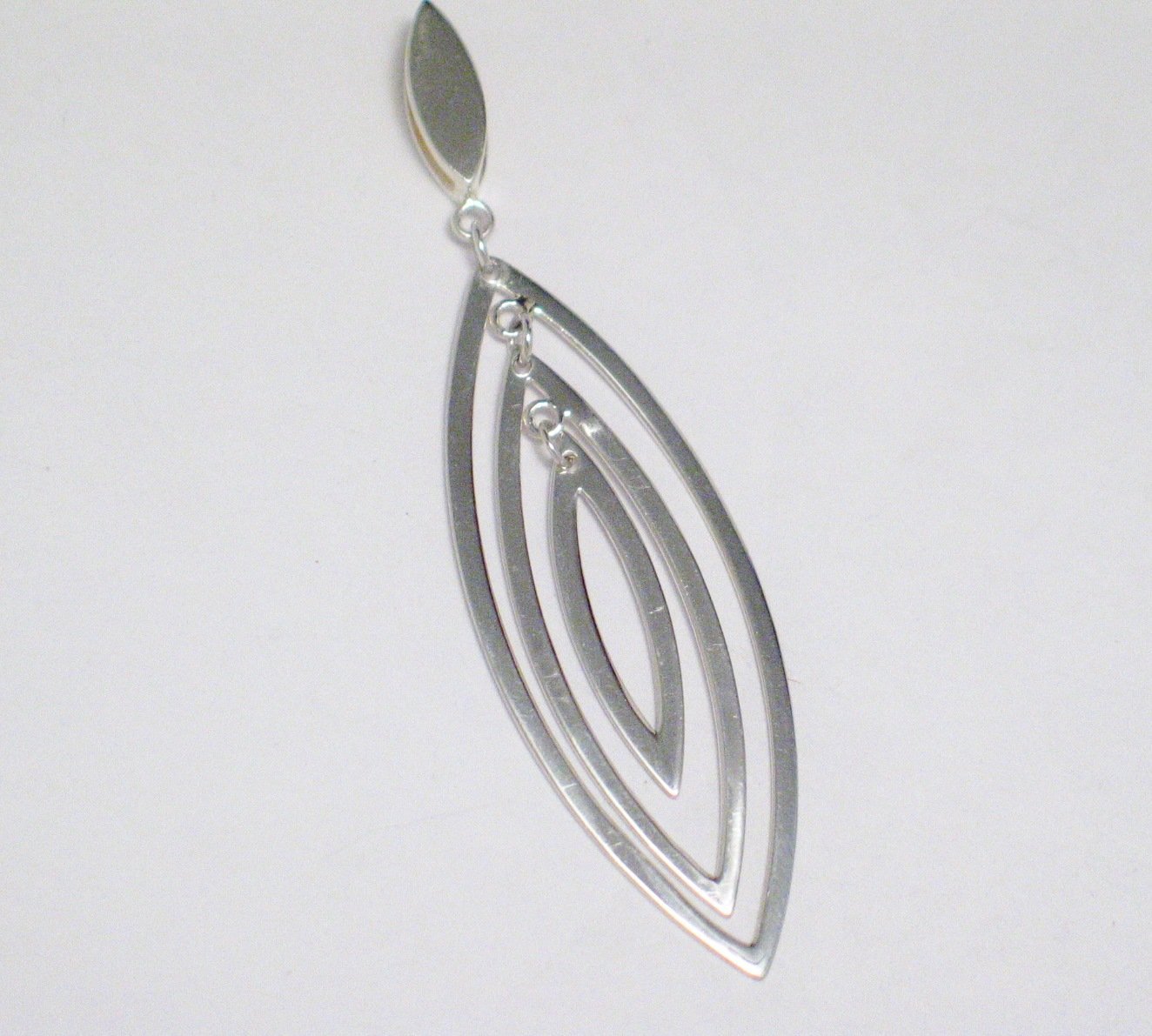 Womens Pendants | Sterling Silver Graduating Marquise Halo Pendant | Discount Estate Jewelry online at  Blingschlingers.com