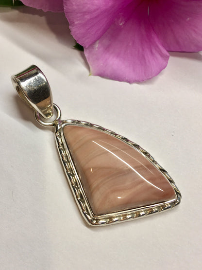 Jewelry > Pendant | Desert Sunset - Sterling Silver Dusty Mauve Jasper Stone Pendant