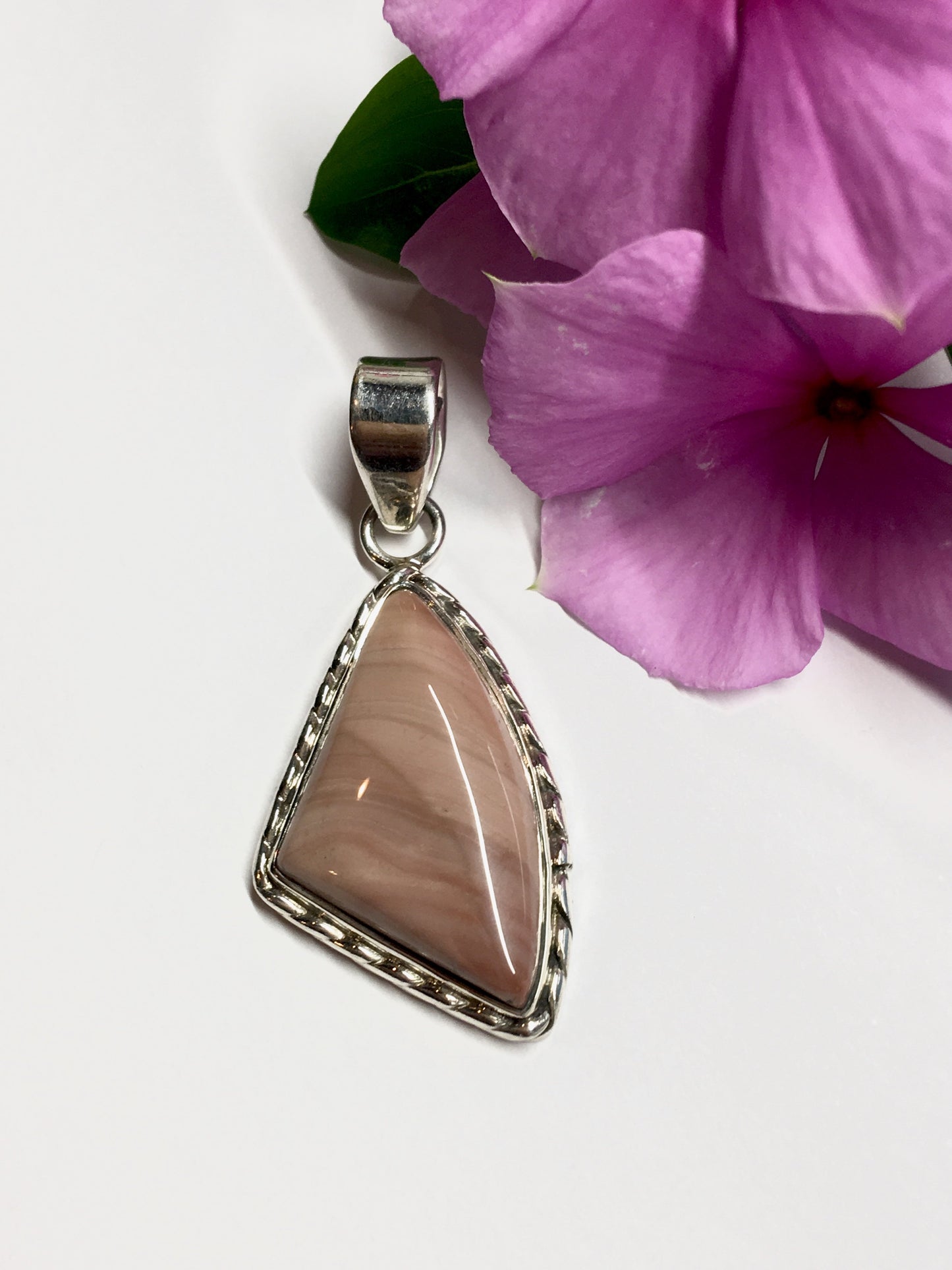 Jewelry > Pendant | Desert Sunset - Sterling Silver Dusty Mauve Jasper Stone Pendant