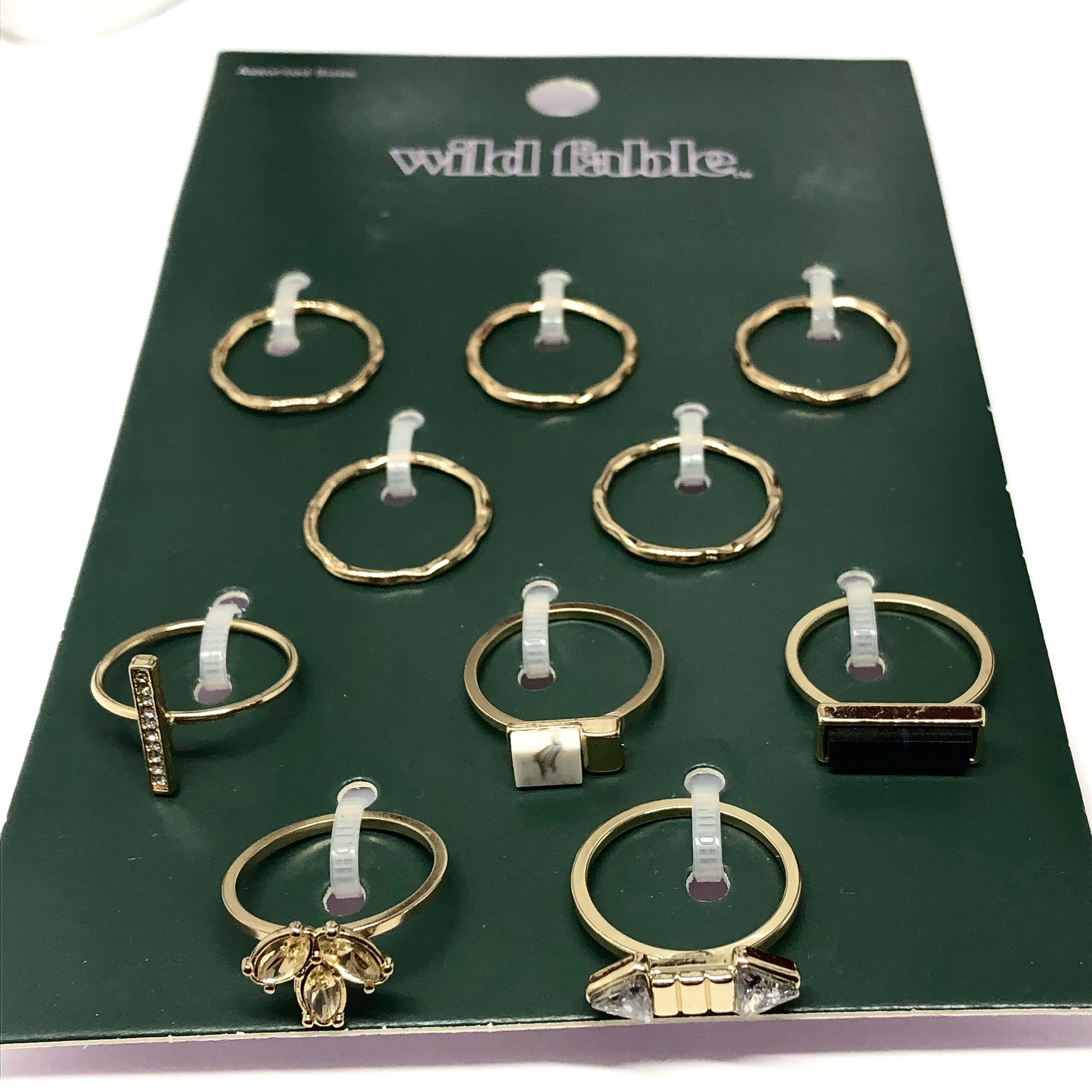 Gold Rings - Set of 10 Rings - Stacking Rings