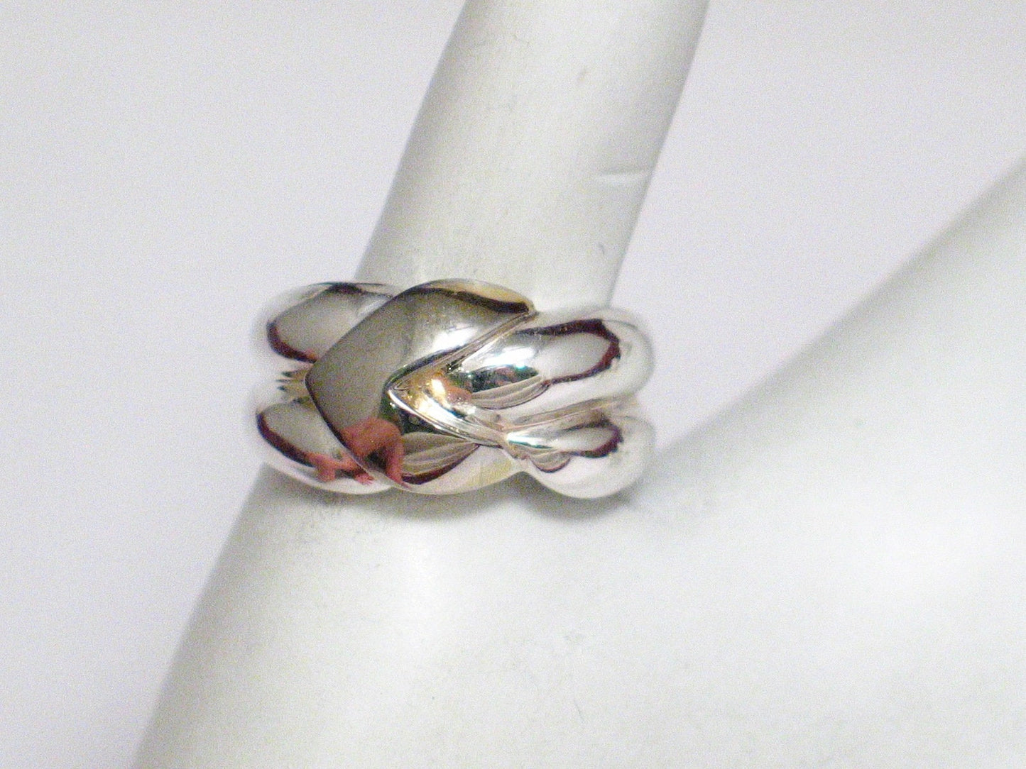 Silver Ring | Sterling Silver Wide Band Knot Ring 7.75 | Mens Womens Jewelry