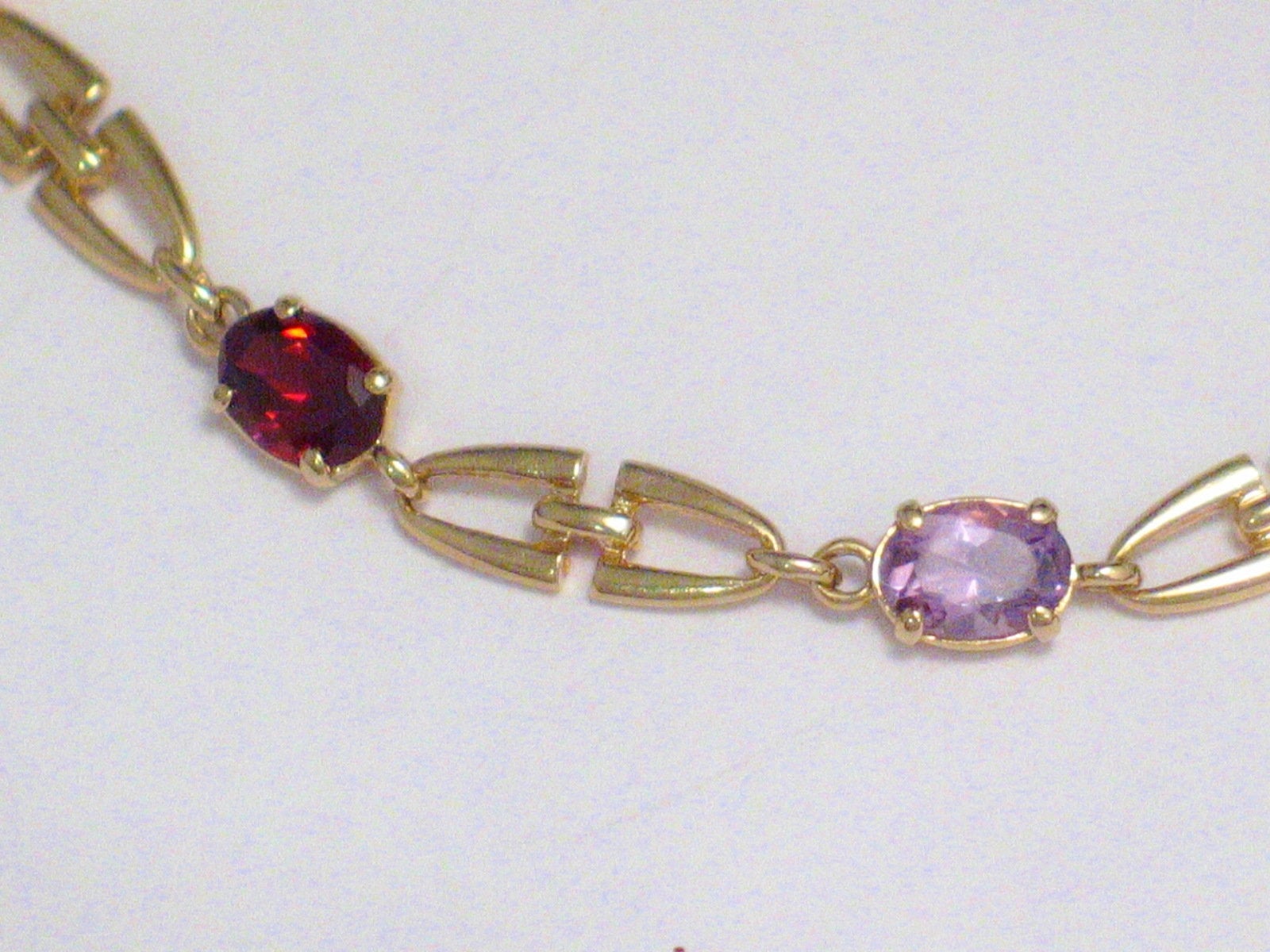 Ladies outlet Vintage Gold Filled Multi-Stone Bracelet